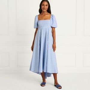 Hill House Blue Dot Clip Check Matilda Dress